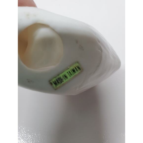 Vintage Goose or Duck Ceramic NAPKIN RINGS Set of 4 White Farm Country - Picture 4 of 9